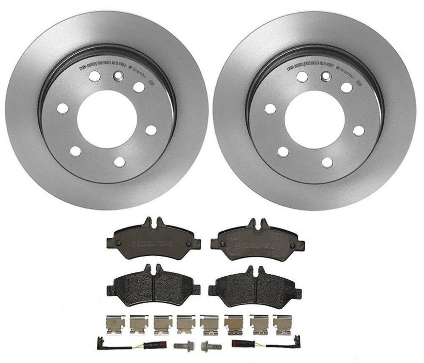 Mercedes Sprinter Brembo Brakes Kit - Pads and Rotors Rear (298mm) (Low-Met) - Brembo 1535126KIT